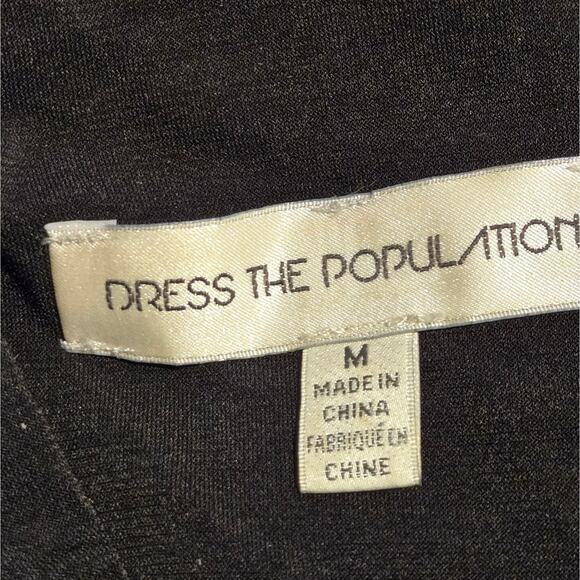 Dress the Population Farah Black Sequin Halter Fit & Flare Gown, Size Med - Picture 6 of 8